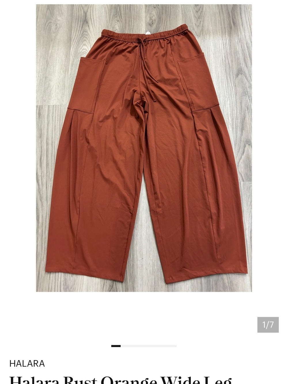 Halara Palazzo Wide Leg Pants Mid Rise Full Length Pull On Casual Flowy Medium
